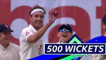 England v West Indies: Stuart Broad takes his 500th Test Wicket