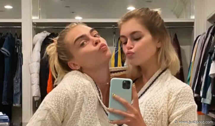 Cara Delevingne & Kaia Gerber Get Close in One of Taylor Swift's Cardigans!