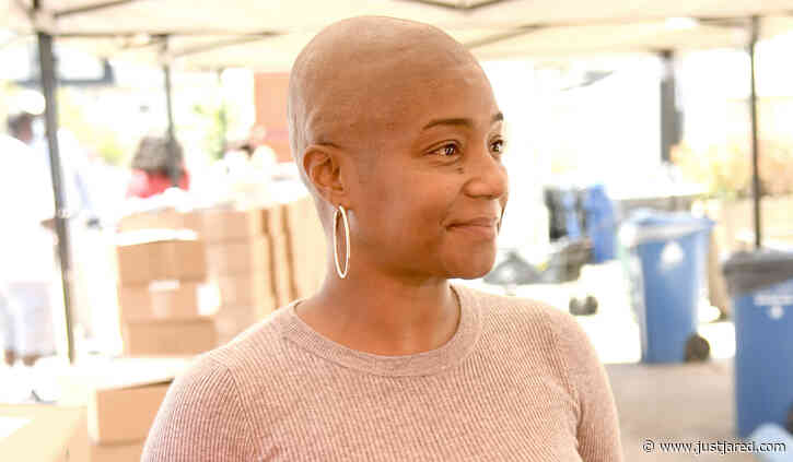 Tiffany Haddish Helps Donate Computers to People in Need During Drive-Thru Event