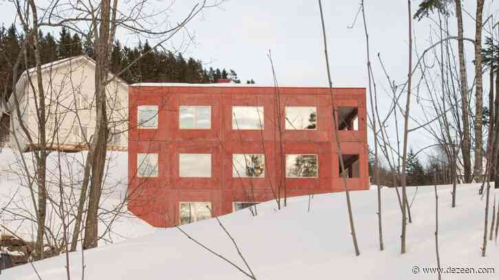 Sanden+Hodnekvam Arkitekter creates red concrete house in Lillehammer