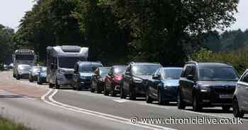 A1 grinds to a halt as drivers make getaway in sweltering heat