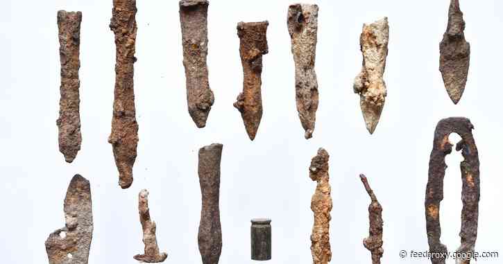 Hundreds of arrowheads and crossbow bolts found in Polish forest