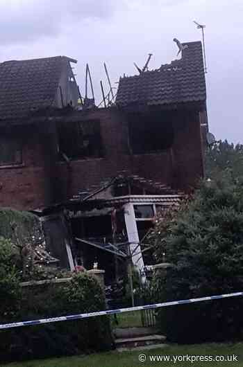 Picture shows aftermath of Haxby house fire