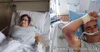 Bikers lucky to be alive after motorbike smashed into car