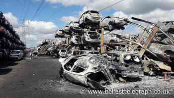 Hundreds of cars destroyed in overnight blaze at scrapyard