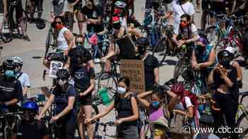 Cyclists rally downtown to show solidarity with Black Lives Matter movement