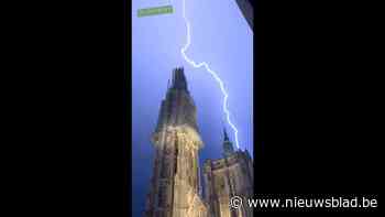 Zeldzame blikseminslag in kathedraal van Antwerpen: geen schade