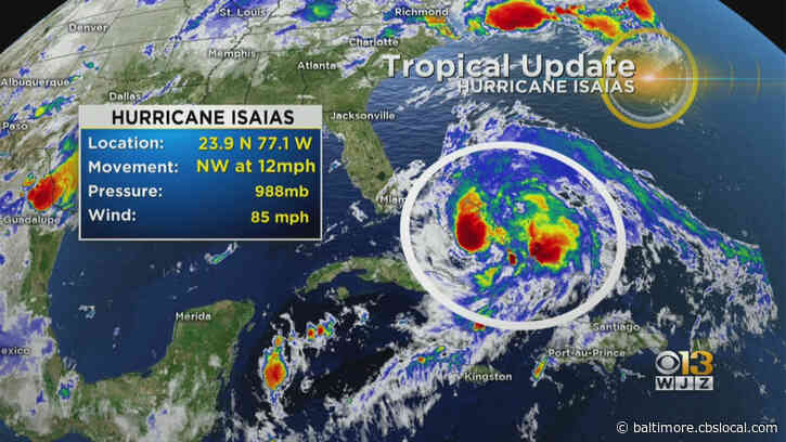 Tropical Storm Isaias Heads Toward Florida; Could Reach Maryland By Tuesday