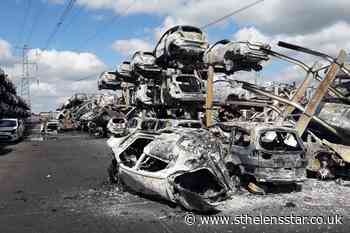 Hundreds of cars destroyed in overnight blaze at scrapyard - St Helens Star