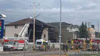 Fire breaks out a multi-family building in NW Calgary