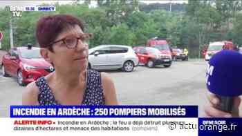 Incendie en Ardèche: la maire de Saint-Marcel-lès-Annonay annonce l'évacuation "d'un hameau du village, entre 50 et 70 personnes" - Actu Orange