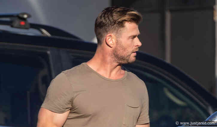 Chris Hemsworth Looks Ripped While Stepping Out in a Tight Tee