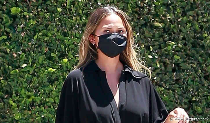 Chrissy Teigen Rocks Black Jumpsuit While Running Errands