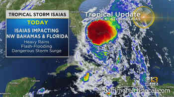 Tropical Storm Isaias Inches Toward Florida; Could Reach Maryland By Tuesday