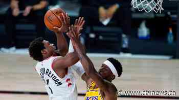Lowry has 33 points, 14 boards and Raptors open restart with win over Lakers