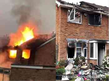 Family speak of lucky escape after lightning bolt causes huge fire at their Haxby home