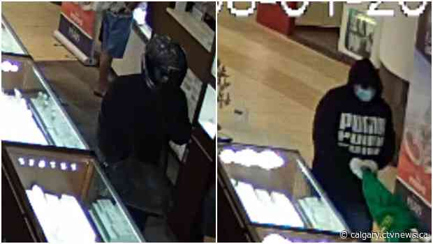 Police release images of suspects in Calgary jewelry store robbery