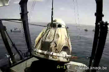 Voor het eerst commerciële ruimtemissie thuis gekomen