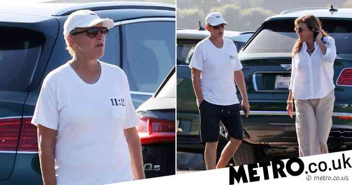 Ellen DeGeneres keeps a low profile on stroll with friend after apologising for ‘toxic work environment’