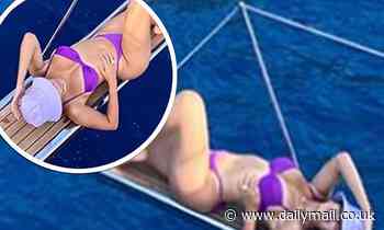 Georgina Rodriguez sizzles in tiny purple bikini while relaxing on Cristiano Ronaldo's private yacht