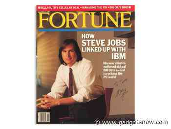 A magazine autographed by Steve Jobs sold for $16,000 - Gadgets Now