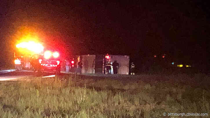 Tractor Trailer Crashes, Overturns In S-Bends Along Interstate-79