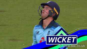 England v Ireland: Jason Roy caught in the covers for a third-ball duck
