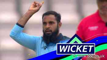 England v Ireland: Adil Rashid's googly gets through Kevin O'Brien's defences to leave Ireland four down