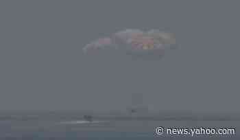 Nasa astronauts safely drop into sea after pioneering SpaceX mission to International Space Station