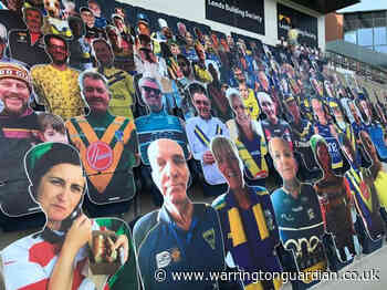 Warrington Wolves fans in the stand for Super League in August