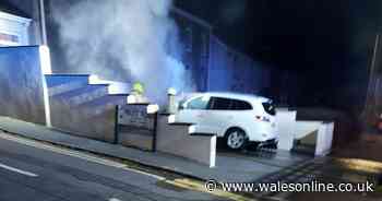 Mum looked out window to see new car on fire and someone running away