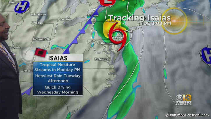 Tropical Storm Watches, Warnings In Effect For Parts Of Maryland As Tropical Storm Isaias Lashes Florida Coast