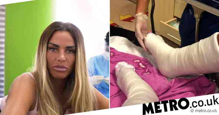 Katie Price explains how she broke both feet: ‘It was a silly little accident’