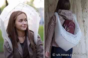 The umbrella you can wear like a backpack