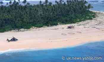 Missing sailors stranded on Pacific island saved by giant SOS in the sand