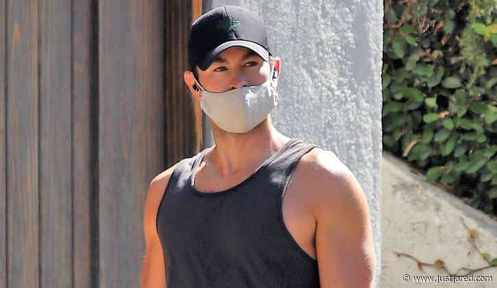 Chace Crawford Bares His Muscles While Walking His Dog in a Tank Top!