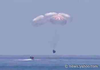 SpaceX return: Trump, Nasa and astronauts celebrate as Crew Dragon successfully completes splashdown on Earth