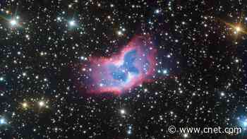 Nebula looks like a glowing space butterfly in stunning shot     - CNET