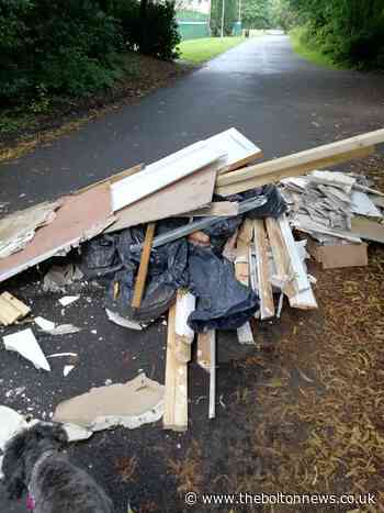 'Disgusting' pile of rubbish dumped near entrance to Leverhulme Park - The Bolton News