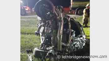 Dangerous driving collision ignites vehicle near Cochrane - Lethbridge News Now