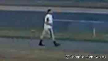 Police release video of person of interest in violent Whitby assault