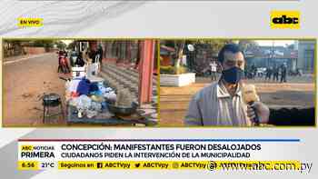 Concepción: Manifestantes fueron desalojados de Municipalidad - ABC Noticias - ABC Color