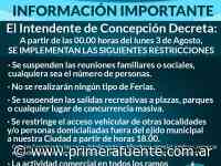 En Concepción se registran 4 nuevos casos positivos y el municipio limita las actividades hasta las 18 - Primera Fuente