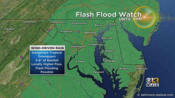 Maryland Weather: Flash Flood Watch, Warnings Still In Effect As Tropical Storm Isaias Moves Out Of State