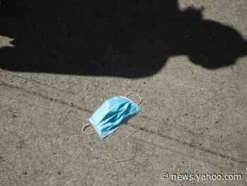 A woman allegedly smashed a police officer's head into concrete after being told to wear a mask