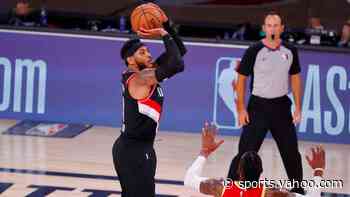 Carmelo Anthony sinks dagger into Houston, Portland gets win - Yahoo Sports