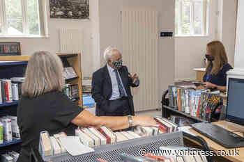 Council chair visits first library reopening