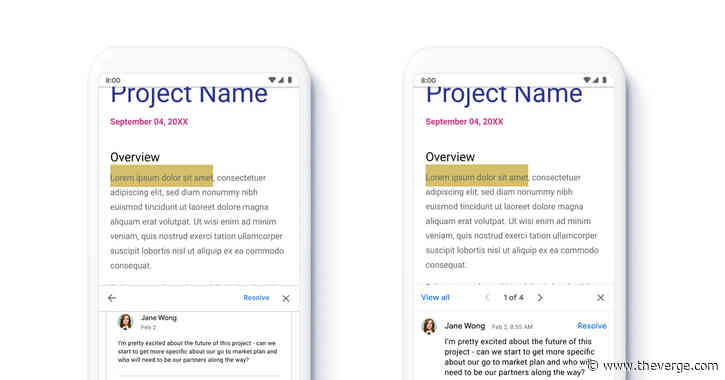 Google is updating Docs, Sheets, and Slides apps with link preview, Smart Compose, and more