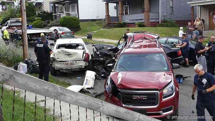 Driver Injured After Crashing Into 3 Parked Cars During Police Pursuit