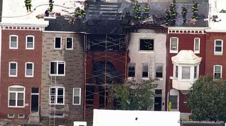 Firefighter Suffers Non-Life-Threatening Injury Battling Fire At 3 North Baltimore Rowhomes